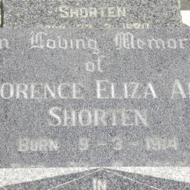 SHORTEN Paul 1865-1916 &amp; Amy Edith Evelyn :: SHORTEN Florence Eliza Amy 1914- :: SHORTEN Olive Lucy 1901-1981