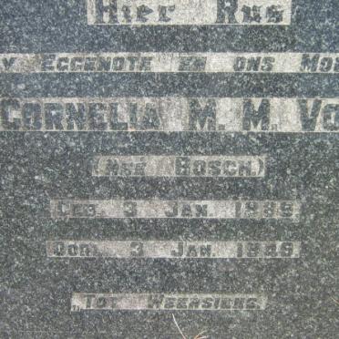 VOS Cornelia M.M. nee BOSCH 1889-1949