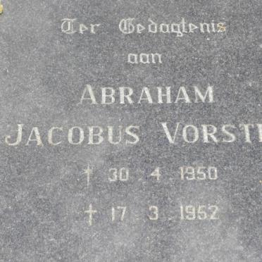 VORSTER Abraham Jacobus 1950-1952