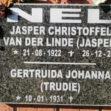 NEL Jasper Christoffel van der Linde 1922-2019 &amp; Gertruida Johanna 1931-