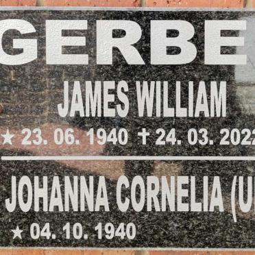 GERBER James William 1940-2022 &amp; Johanna Cornelia 1940-