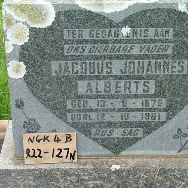 ALBERTS Jacobus Johannes 1876-1961