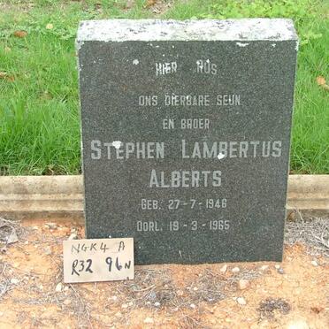 ALBERTS Stephen Lambertus 1946-1965
