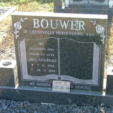 BOUWER Jan Andreas 1932-1988