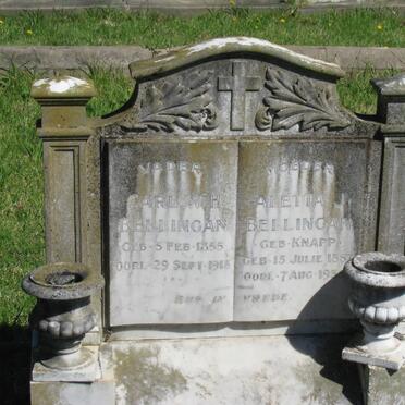 BELLINGAN Carl W.H. 1855-1918 &amp; Aletta J. KNAPP 185?-1938
