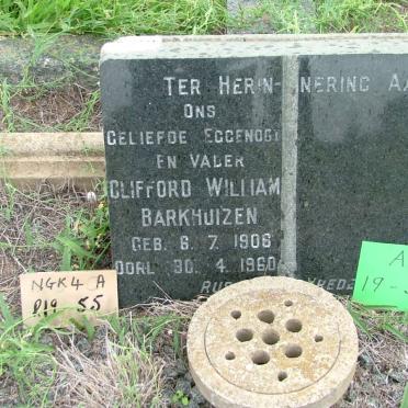 BARKHUIZEN Clifford William 1906-1960