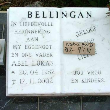 BELLINGAN Abel Lukas 1952-2002