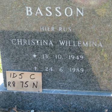 BASSON Christina Willemina 1949-1989