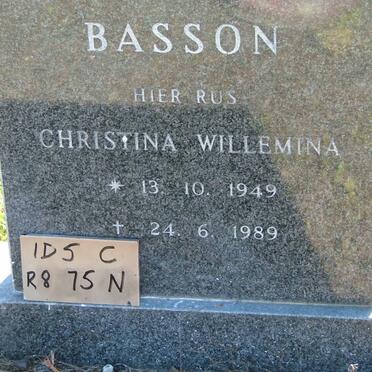 BASSON Christina Willemina 1949-1989