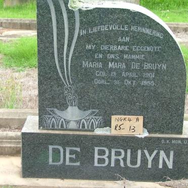 BRUYN Maria Mara, de 1901-1955