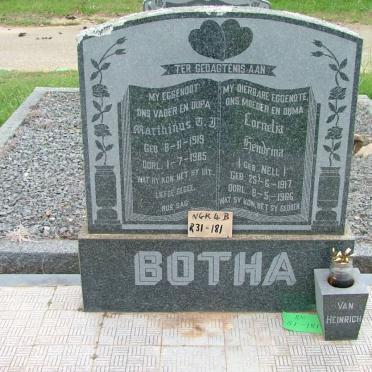 BOTHA Marthinus C.J. 1919-1985 &amp; Cornelia Hendrina NELL 1917-1966