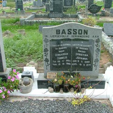 BASSON Gerhardus Cornelis 1894-1988 &amp; Christina Johanna 1898-1970