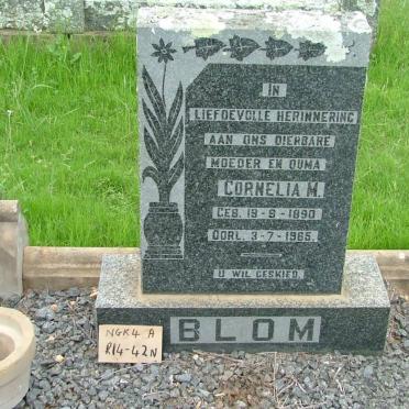 BLOM Cornelia M. 1890-1965 :: BLOM Daniel Phillipus 1957-1992