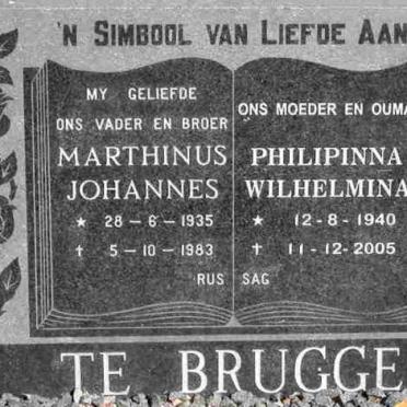 BRUGGE Marthinus Johannes, te 1935-1983 &amp; Philipinna Wilhelmina 1940-2005