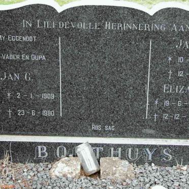 BONTHUYS Jan G. 1909-1980 :: BONTHUYS Elizabeth 1938-1950 :: BONTHUYS James 1951-1951
