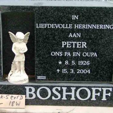 BOSHOFF Peter 1926-2004