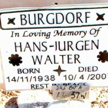 BURGDORF Hans-Jurgen Walter 1938-2007