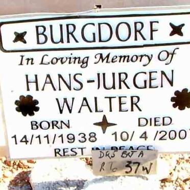 BURGDORF Hans-Jurgen Walter 1938-2007