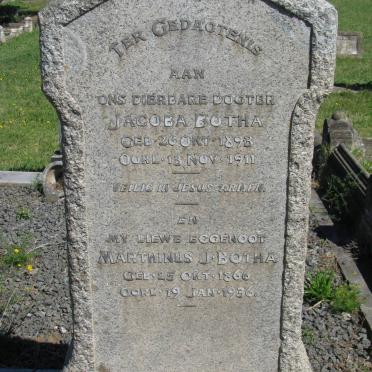 BOTHA Marthinus J. 1866-1936 :: BOTHA Jacoba 1893-1911
