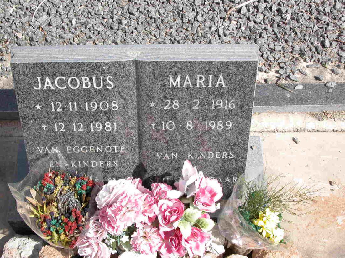 BEZUIDENHOUT Jacobus 1908-1981 &amp; Maria 1916-1989