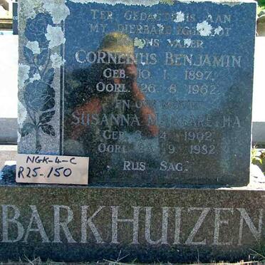 BARKHUIZEN Cornelius Benjamin 1897-1962 &amp; Susanna Margaretha 1902-1982