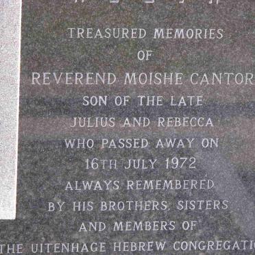 CANTOR Moishe -1972