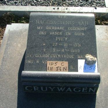 CRUYWAGEN Piet 1931-1989