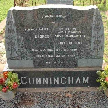 CUNNINGHAM George 1884-1957 &amp; Susy Margaretha VILJOEN 1889-1957