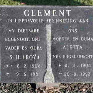 CLEMENT S.H. 1908-1981 &amp; Aletta ENGELBRECHT 1905-1992
