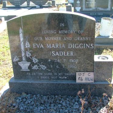 DIGGINS Eva Maria nee SADLER 1908-1990
