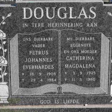 DOUGLAS Petrus Johannes Everhardes 1908-1984 &amp; Catherina Magdalena 1925-1980