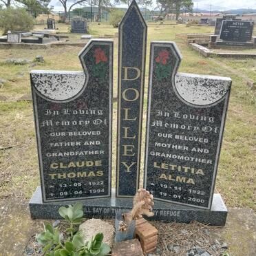 DOLLEY Claude Thomas 1922-1994 & Letitia Alma 1922-2000