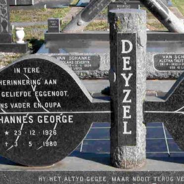 DEYZEL Johannes George 1926-1980 &amp; Elizabeth 1921-1996