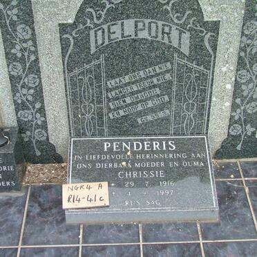 PENDERIS Chrissie 1916-1997