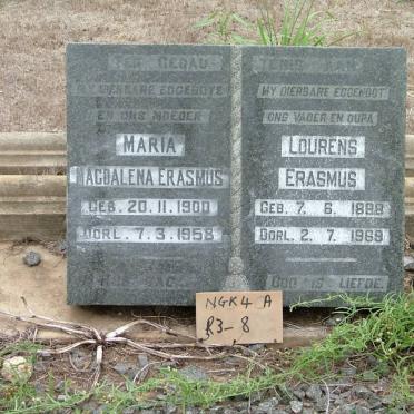 ERASMUS Lourens 1898-1969 &amp; Maria Magdalena 1900-1958
