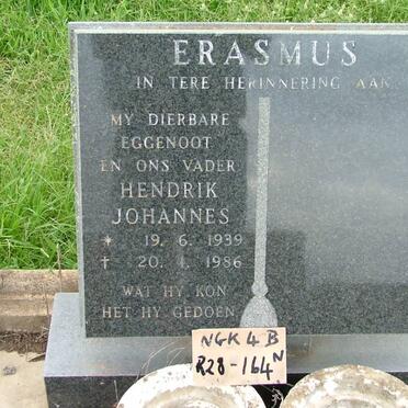ERASMUS Hendrik Johannes 1939-1986