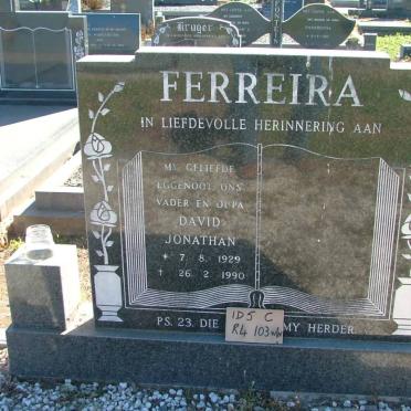 FERREIRA David Jonathan 1929-1990