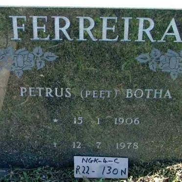 FERREIRA Petrus Botha 1906-1978