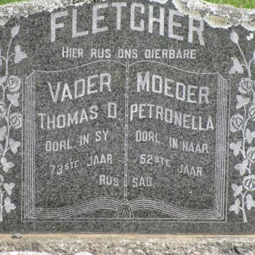 FLETCHER Thomas D. &amp; Petronella 
