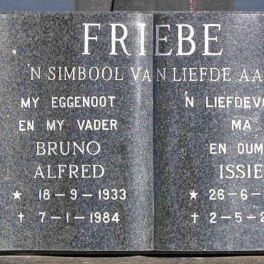 FRIEBE Bruno Alfred 1933-1984 &amp; Issie 1941-2007