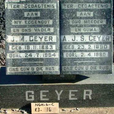 GEYER J.M. 1883-1954 &amp;  A.J.S. 1890-1980