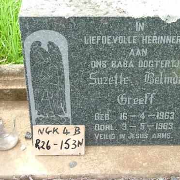 GREEFF Suzette Belinda 1963-1963