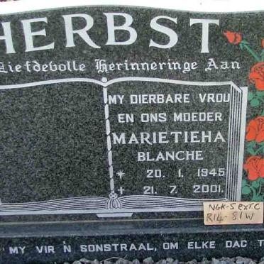 HERBST Marietieha Blanche 1945-2001
