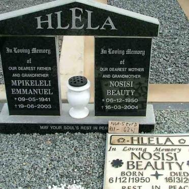 HLELA Mpikeleli Emmanuel 1941-2003 &amp; Nosisi Beauty 1950-2004