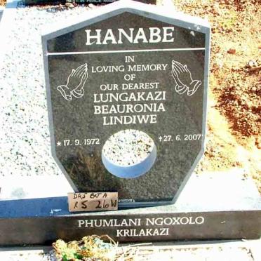 HANABE Lungakazi Beauronia Lindiwe 1972-2007