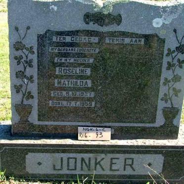 JONKER Roseline Mathilda 1937-1959