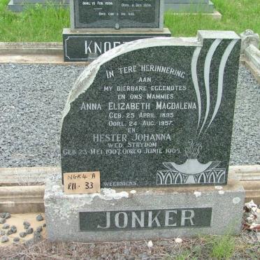 JONKER Anna Elizabeth Magdalena 1895-1957 &amp; Hester Johanna STRYDOM 1907-1965