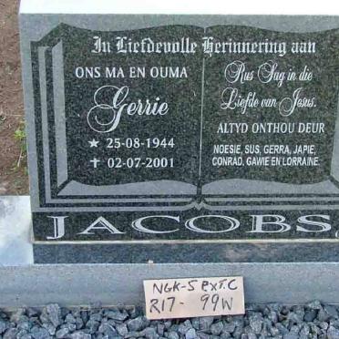 JACOBS Gerrie 1944-2001