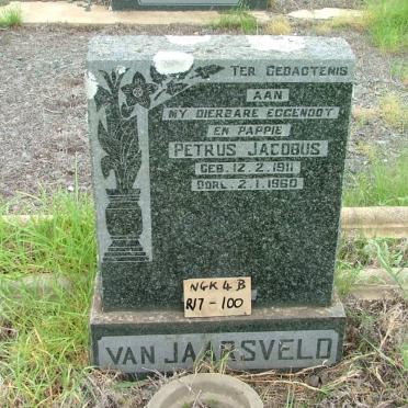 JAARSVELD Petrus Jacobus, van 1911-1960