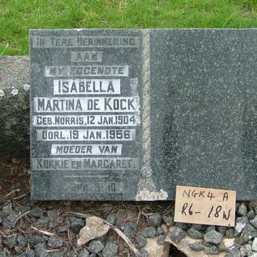 KOCK Isabella Martina, de nee NORRIS 1904-1956